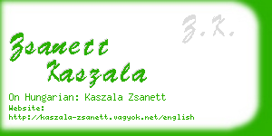 zsanett kaszala business card